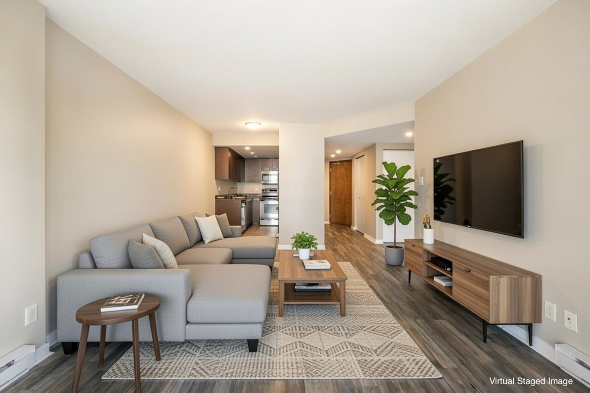 Living Room Photo of 1606 1212 Howe Street, Vancouver, BC