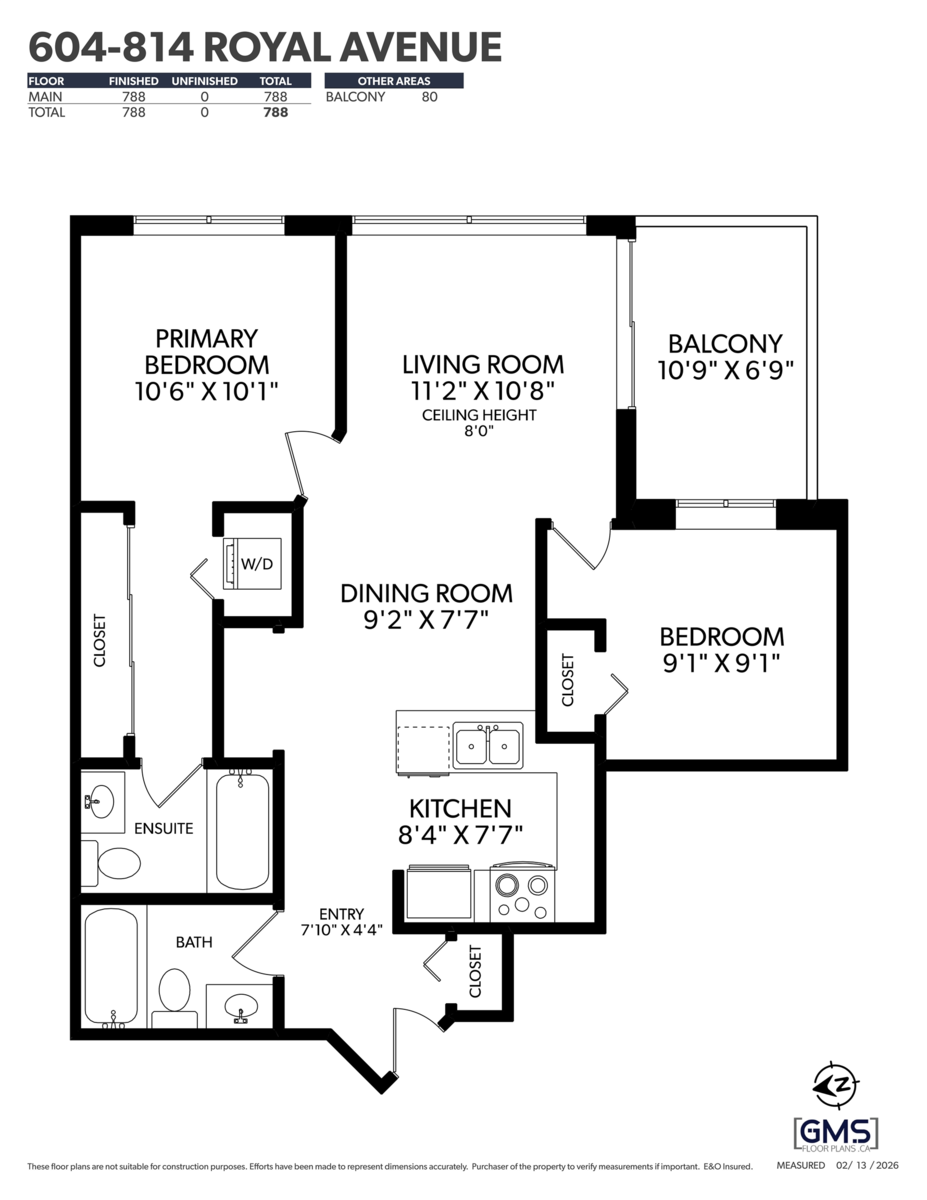 Exterior Rear Photo of 604 814 Royal Avenue, New Westminster, BC