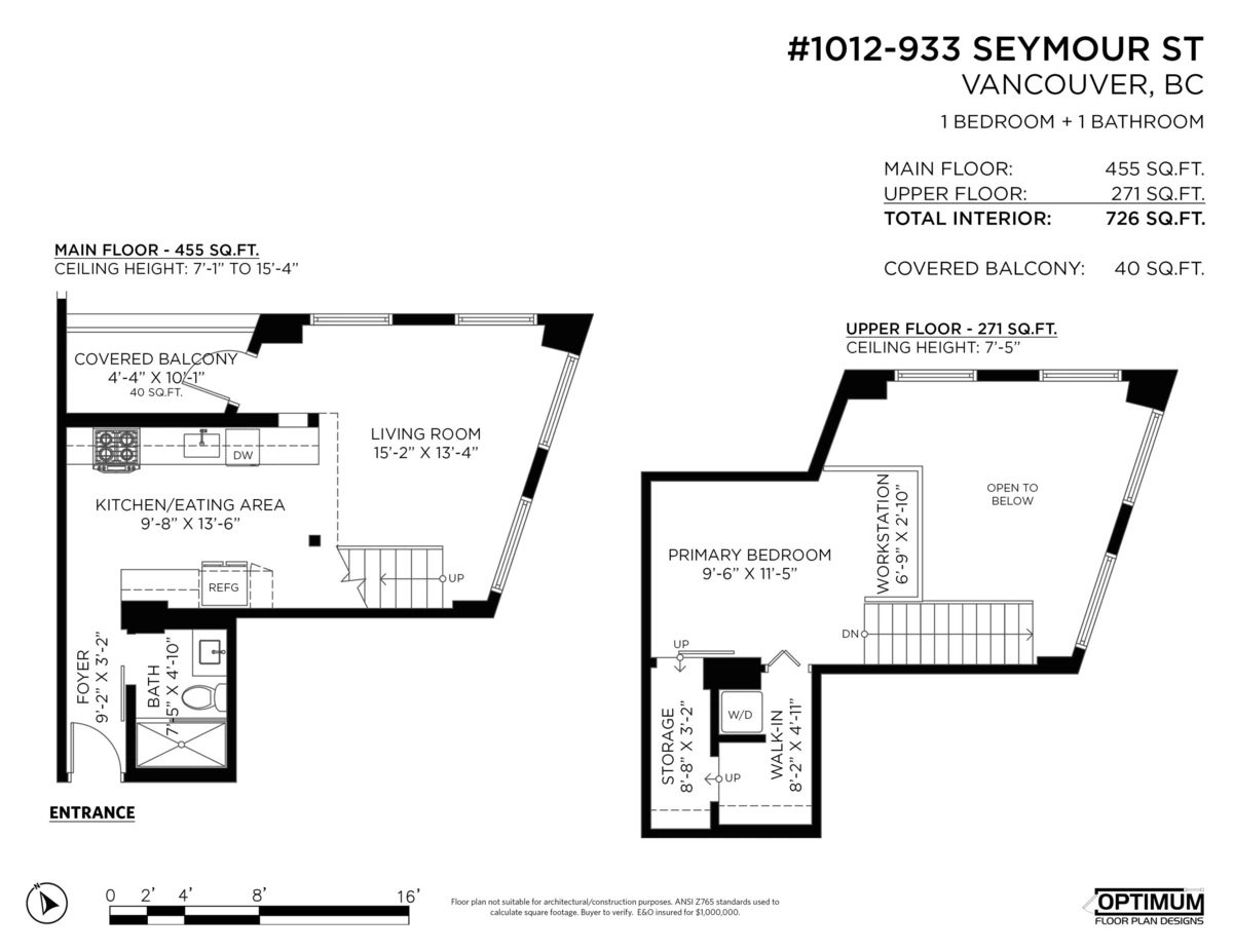 Outdoor Deck Photo of 1012 933 Seymour Street, Vancouver, BC