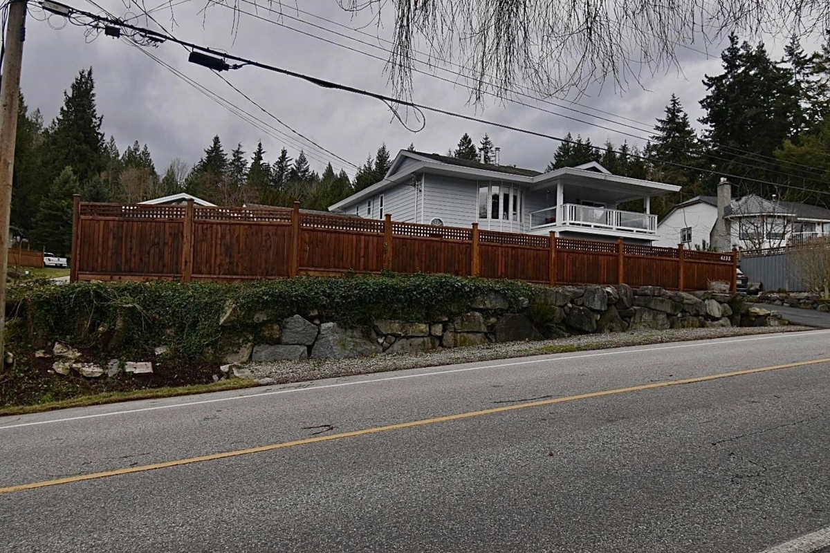 Aerial View of 6135 Fairway Avenue, Sechelt, BC