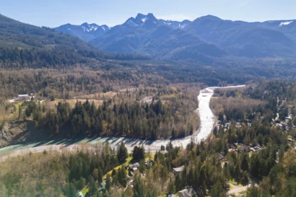 Aerial View of 50940 Riverview Drive, Chilliwack, BC