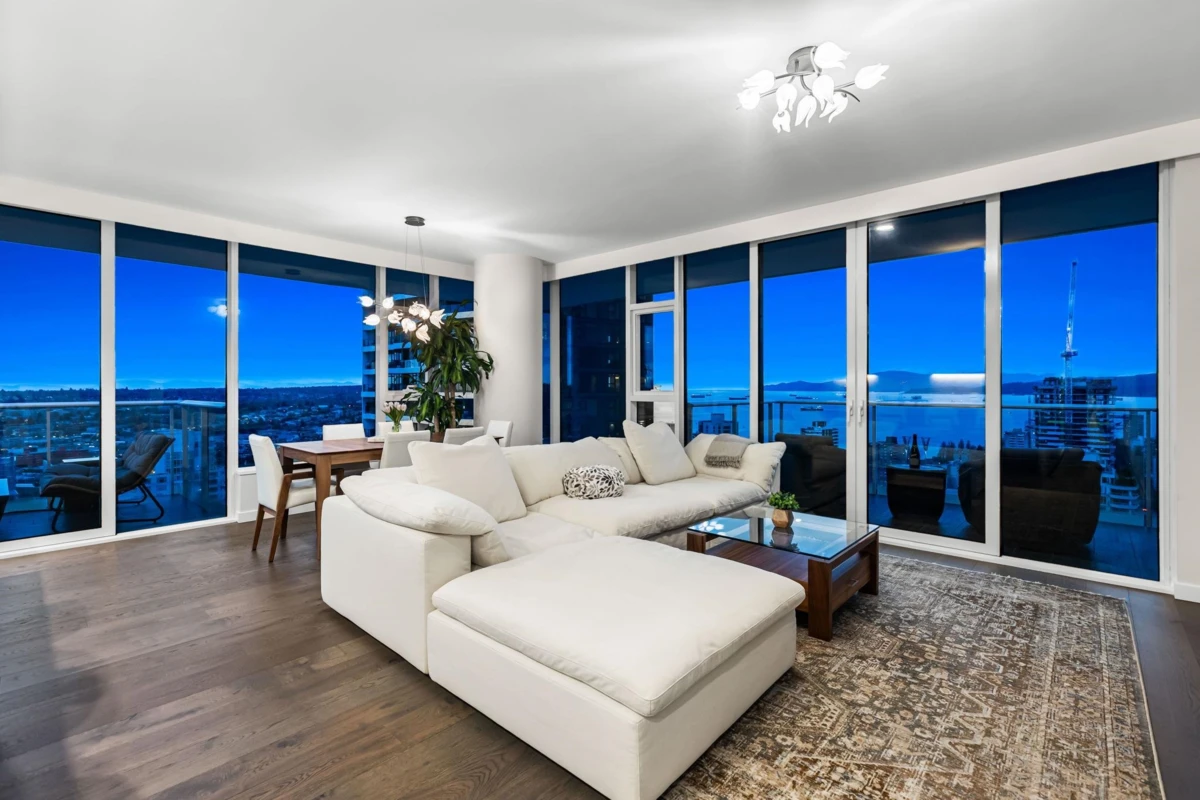 Living Room Photo of 3404 1335 Howe Street, Vancouver, BC
