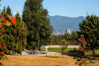 Aerial View of 201 3939 Knight Street, Vancouver, BC