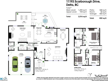 Aerial View of 11193 Scarborough Drive, Delta, BC