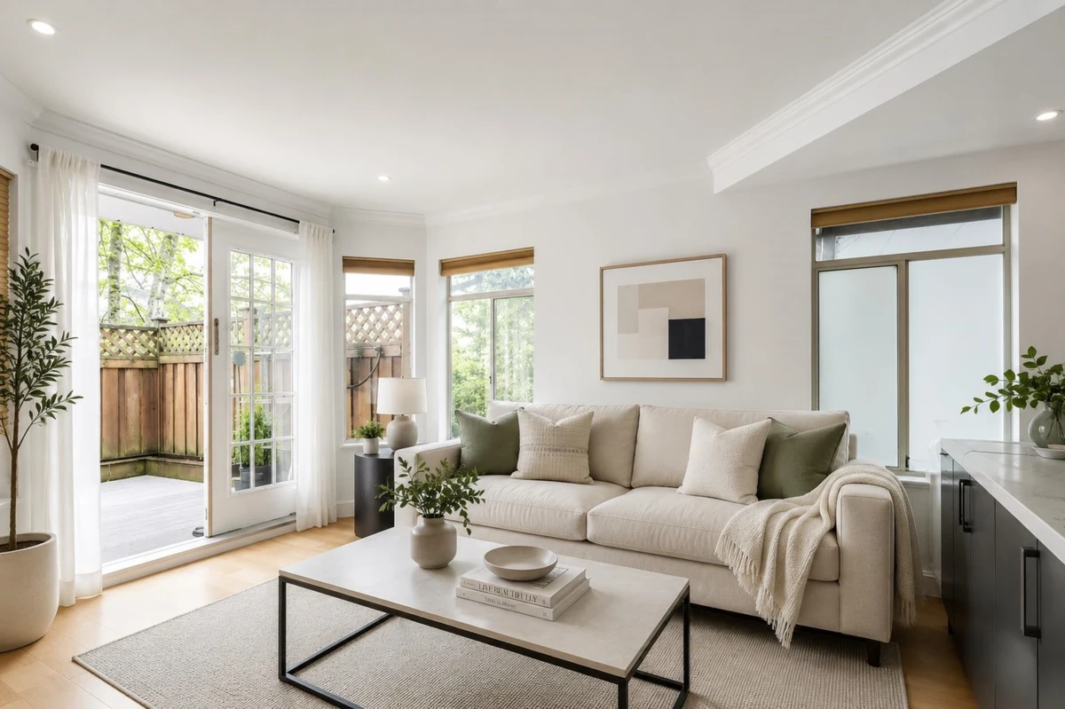 Living Room Photo of 37 7188 Edmonds Street, Burnaby, BC