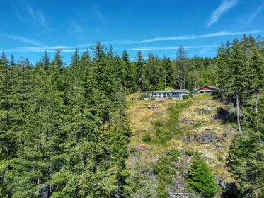 Aerial View of 10991- 10993 Sunshine Coast Highway, Halfmoon Bay, BC