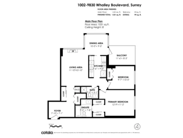 Aerial View of 1002 9830 Whalley Boulevard, Surrey, BC