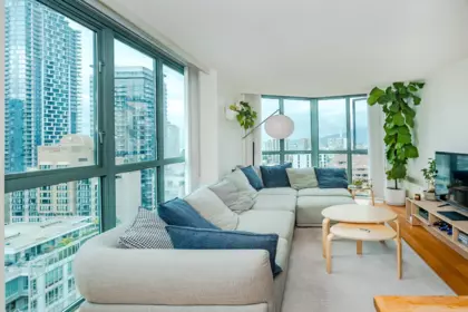 Living Room Photo of 2601 1188 Howe Street, Vancouver, BC