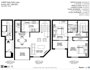 14832 Holly Park Lane, Surrey, BC, Surrey — Townhouse for sale