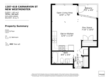 Outdoor Deck Photo of 1207 618 Carnarvon Street, New Westminster, BC