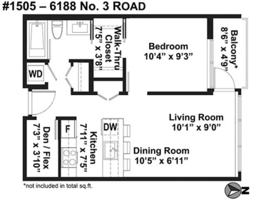 1505 6188 No. 3 Road, Richmond, BC, Richmond — Apartment/Condo for sale