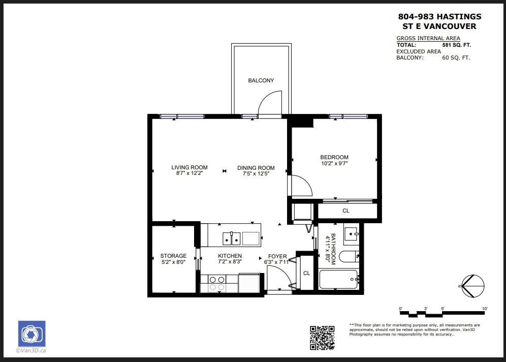 Bedroom 2 Photo of 804 983 E Hastings Street, Vancouver, BC