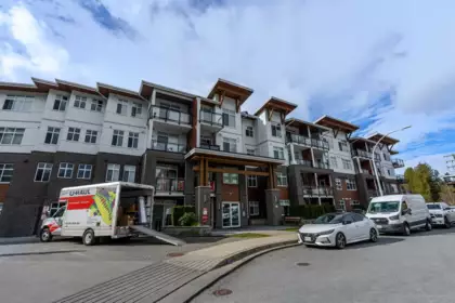 Front exterior of 230 5415 Brydon Crescent, Langley, BC