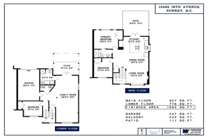 13482 16 Avenue, Surrey, BC, Surrey — Half Duplex for sale