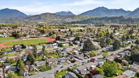 Aerial View of 6464 Reid Road, Chilliwack, BC