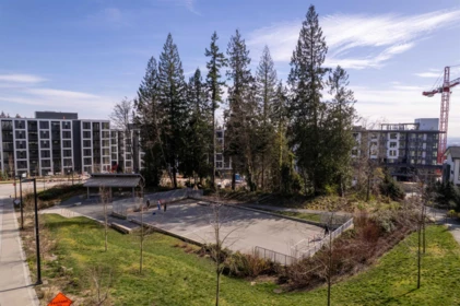 Aerial View of 407 9350 University High Street, Burnaby, BC