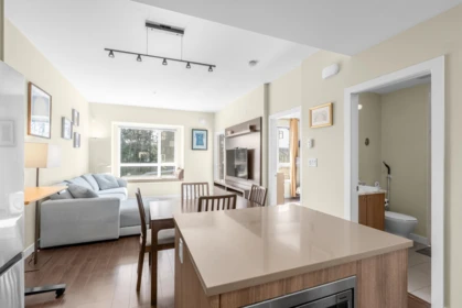 Kitchen Island Photo of 407 9350 University High Street, Burnaby, BC