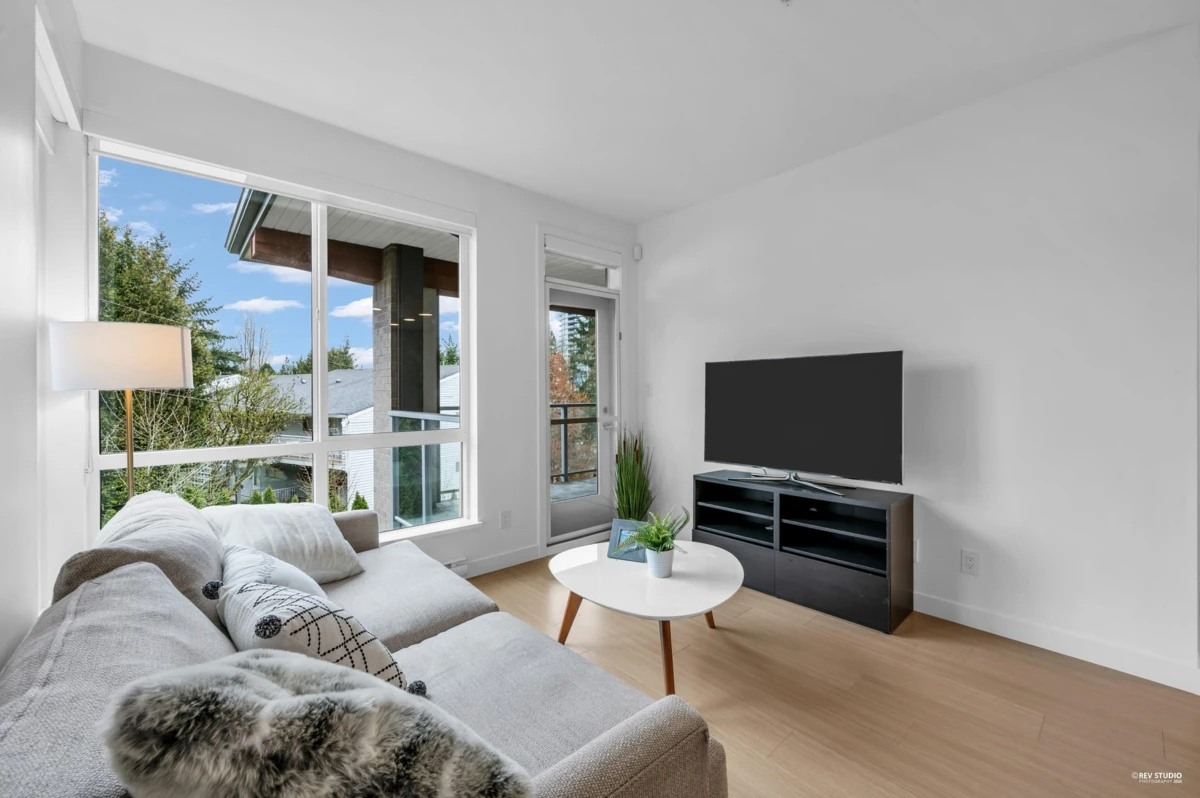 Living Room Photo of 318 5460 Broadway, Burnaby, BC