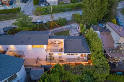 Aerial View of 580 Ioco Road, Port Moody, BC