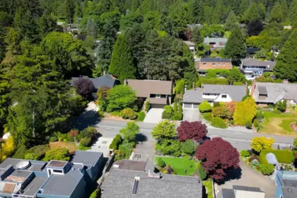 Aerial View of 4271 Staulo Crescent, Vancouver, BC