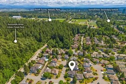 Aerial View of 1946 143a Street, Surrey, BC