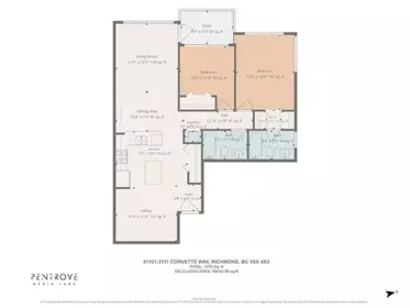 Living Room Photo of 1101 3111 Corvette Way, Richmond, BC