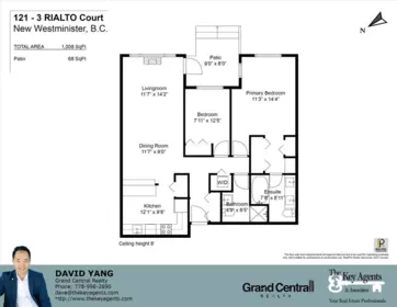 Hallway Photo of 121 3 Rialto Court, New Westminster, BC