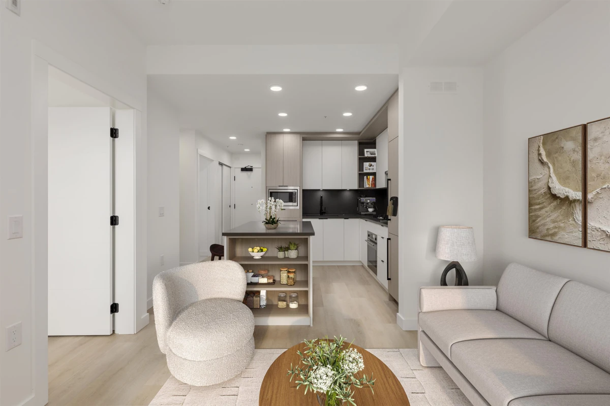 Living Room Photo of 406 2268 E Broadway Street, Vancouver, BC