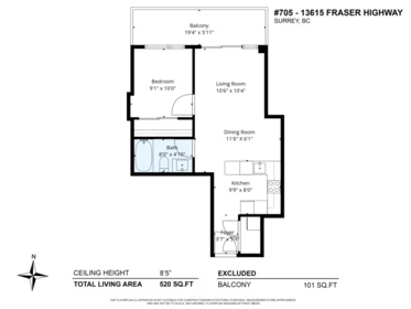 Entry Foyer Photo of 705 13615 Fraser Highway, Surrey, BC
