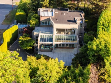 Aerial View of 1575 Acadia Road, Vancouver, BC