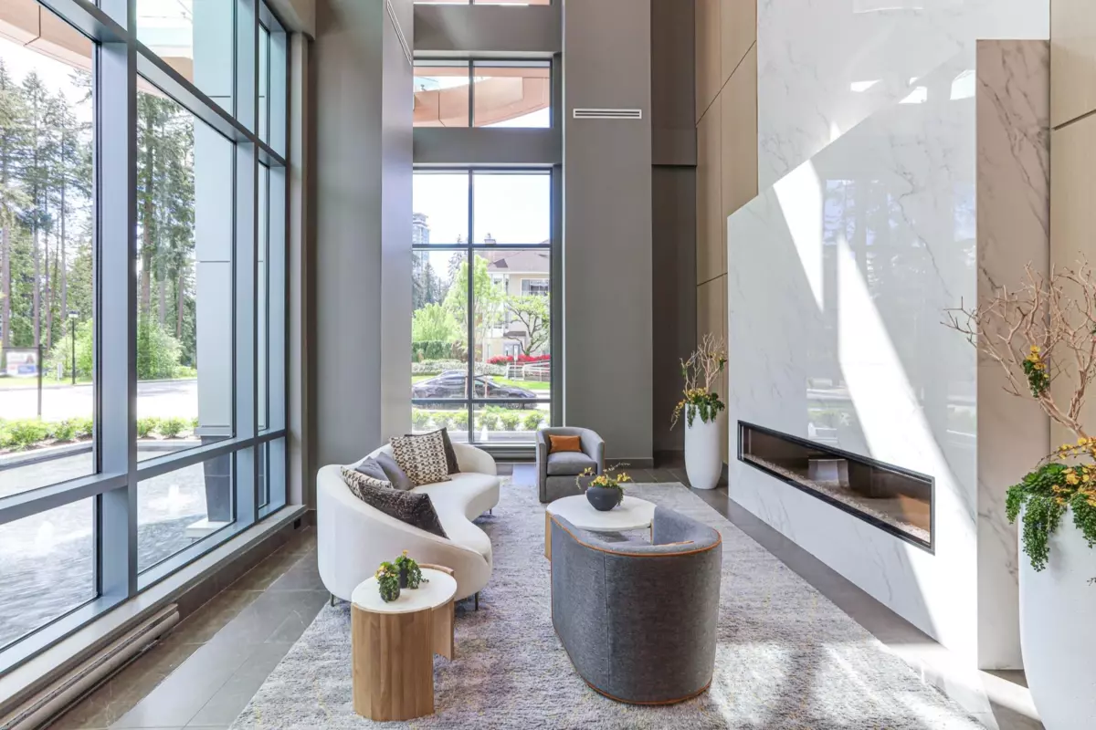 Living Room Photo of 1801 1182 Westwood Street, Coquitlam, BC