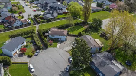 Aerial View of 17884 57 Avenue, Surrey, BC