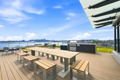 Aerial View of 301 785 Harbour Way, North Vancouver, BC