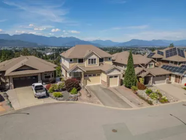 Aerial View of 45365 Magdalena Place, Cultus Lake, BC