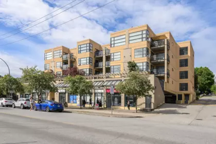 Aerial View of 204 124 W 3rd Street, North Vancouver, BC