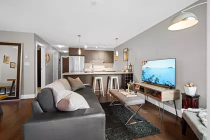 Living Room Photo of 708 888 Homer Street, Vancouver, BC