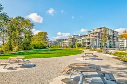 Outdoor Deck Photo of 409 3188 Riverwalk Avenue, Vancouver, BC