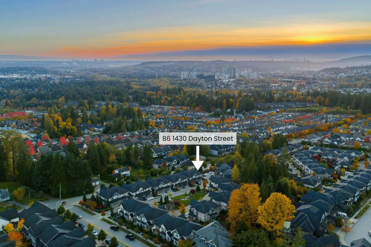 Aerial View of 86 1430 Dayton Street, Coquitlam, BC