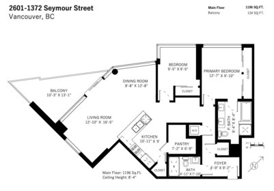 Backyard Photo of 2601 1372 Seymour Street, Vancouver, BC