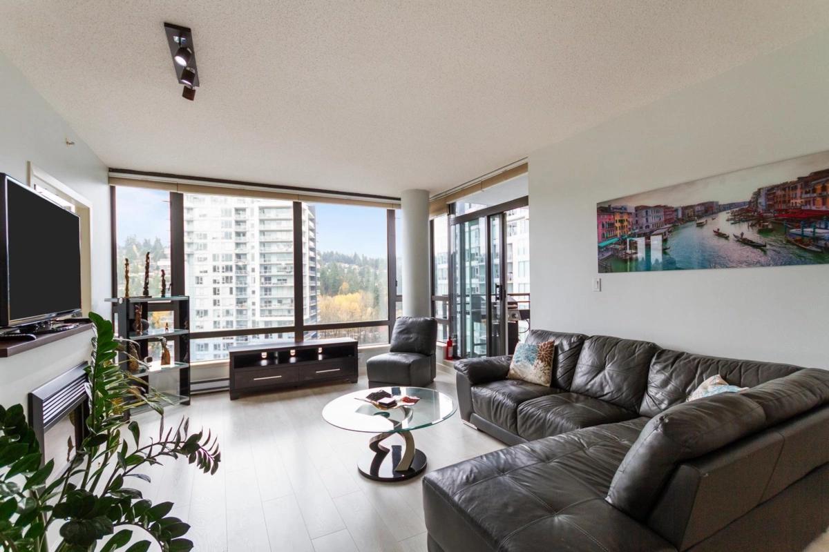 Living Room Photo of 1703 400 Capilano Road, Port Moody, BC