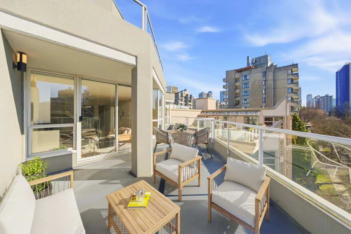 Exterior Rear Photo of 702 1771 Nelson Street, Vancouver, BC