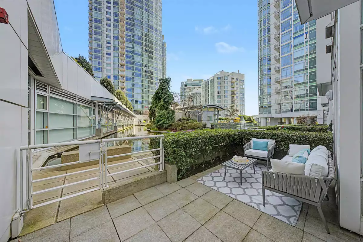 Exterior Rear Photo of TH A 1199 Marinaside Crescent, Vancouver, BC