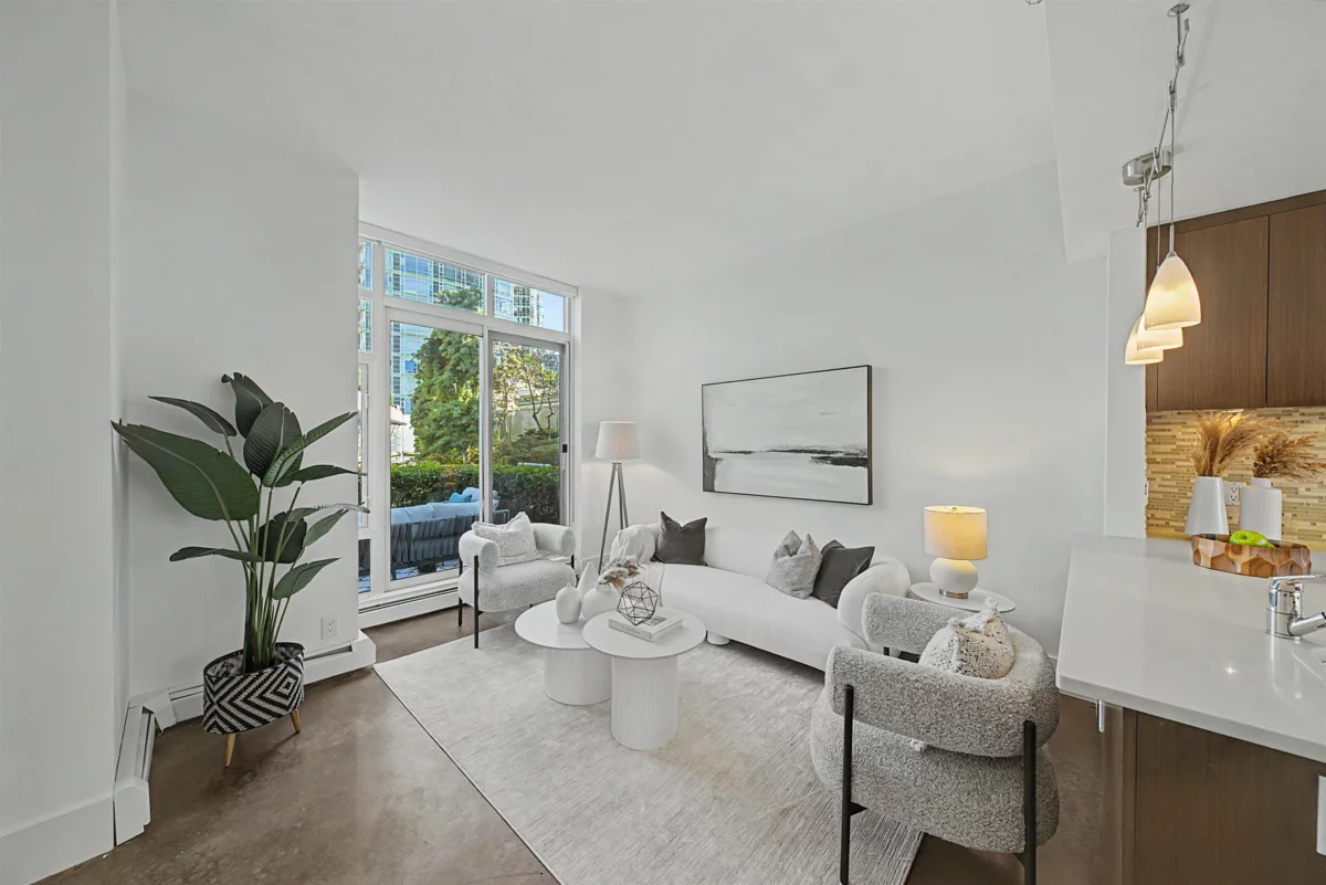 Living Room Photo of TH A 1199 Marinaside Crescent, Vancouver, BC