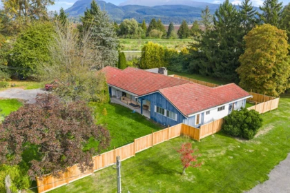 Aerial View of 13540 Neaves Road, Pitt Meadows, BC