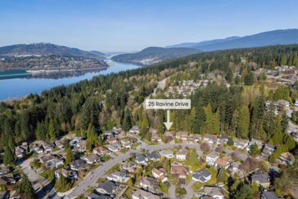 Aerial View of 25 Ravine Drive, Port Moody, BC