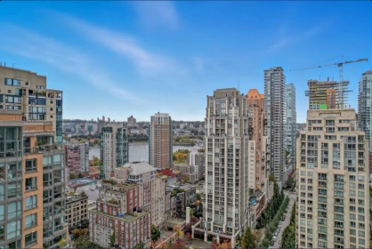 Aerial View of 1802 1238 Richards Street, Vancouver, BC