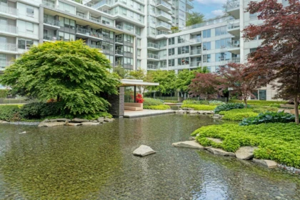 Aerial View of 618 8800 Hazelbridge Way, Richmond, BC