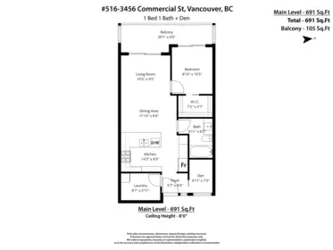 Aerial View of 516 3456 Commercial Street, Vancouver, BC