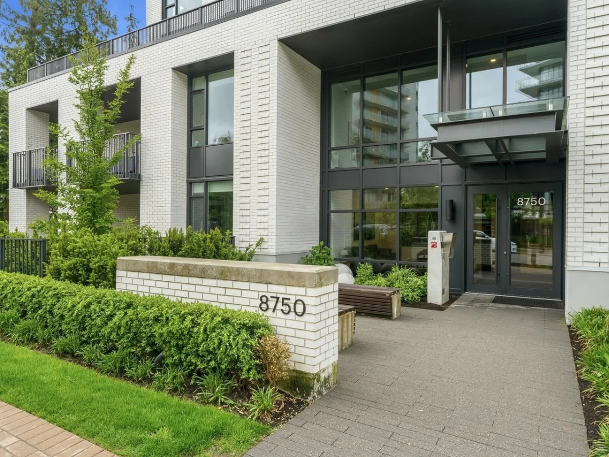 Exterior Rear Photo of 202 8750 University Crescent, Burnaby, BC