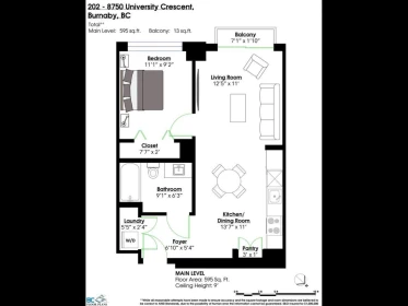 Basement Recreation Room Photo of 202 8750 University Crescent, Burnaby, BC